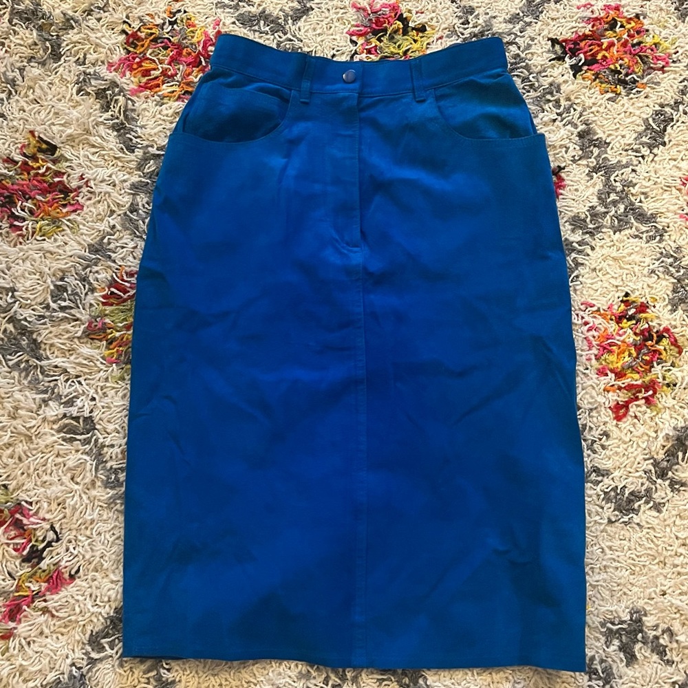 Pia Rucci Leather Midi Skirt